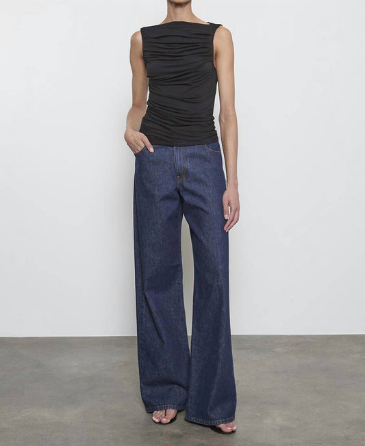 Enza Costa - FLUID JERSEY SLEEVELESS DRAPED BOATNECK TOP