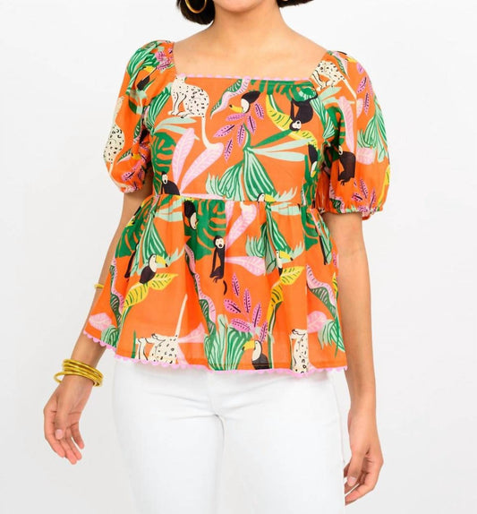 Ivy Jane - Tropical Peplum Top