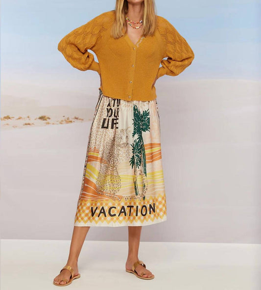 Me369 - Elizabeth Printed Midi Skirt