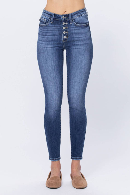 Judy Blue - High Rise Button Fly Skinny Jeans