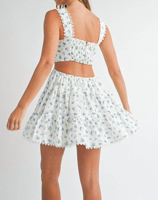 Mable - Floral Cutout Dress