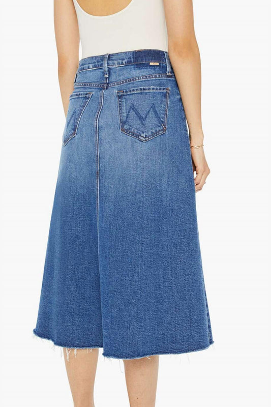 Mother - Circle Midi Frayed Skirt
