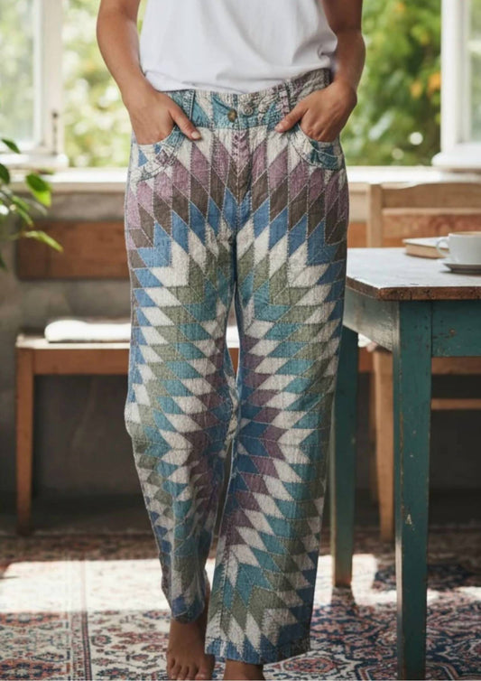 Paperlace - Diamond Shape Patchwork Pant