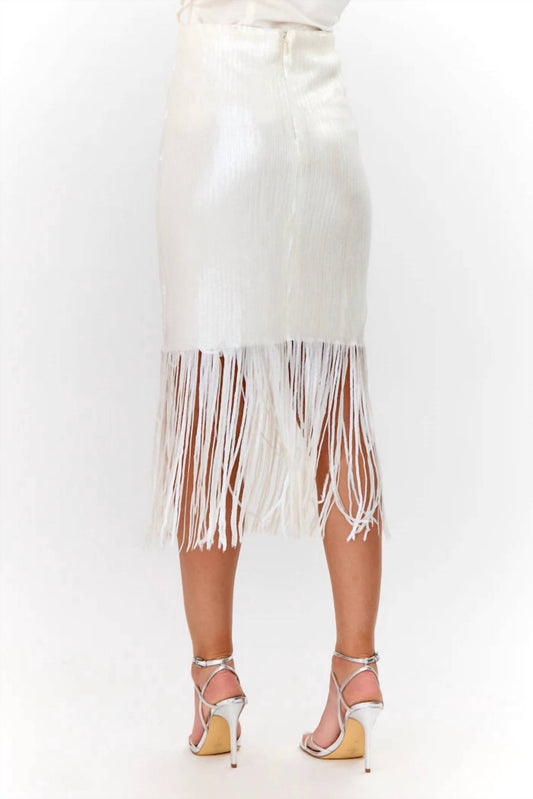 Adelyn Rae - Milana Sequin Fringe Midi Skirt