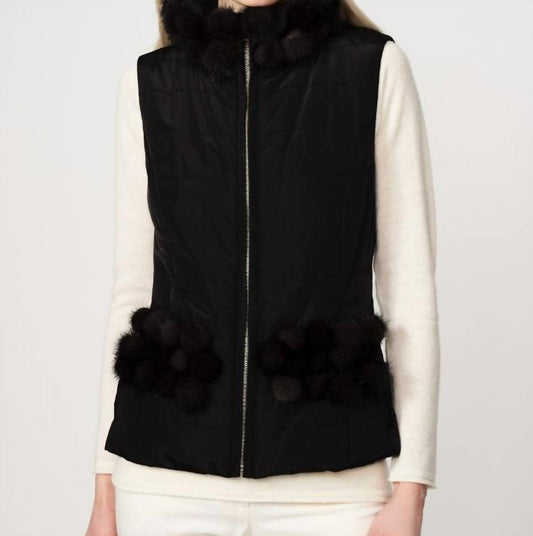 Diomi - poly with mink collar vest