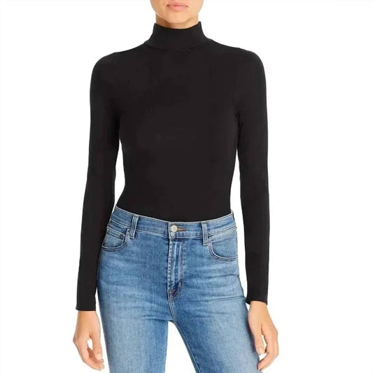 Good American - ruched turtle neck bodysuit