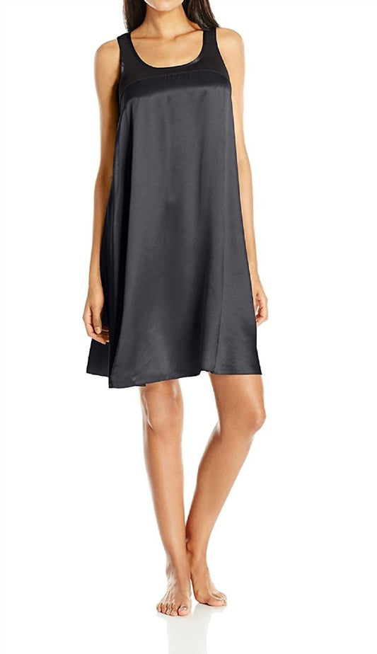 Lindsay Satin and Rib Nightgown