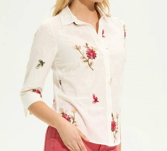 Fdj - classic embroidered Voile Shirt