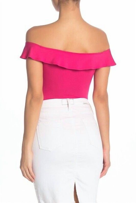 Elodie - Off the Shoulder Flutter Sleeves Bodysuit