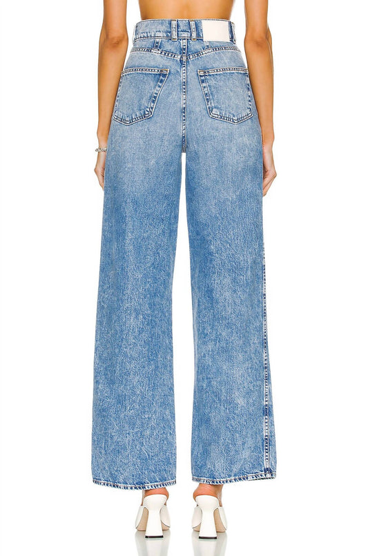 Grlfrnd - morgan pleated high rise wide leg jeans
