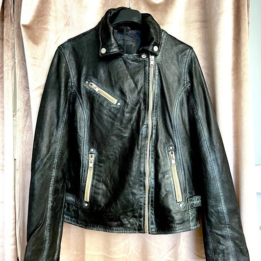 Mauritius - Maysie Leather Peace Sign Jacket