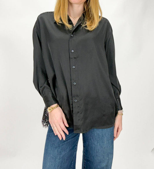Elan - Brielle Button Down Lace Shirt