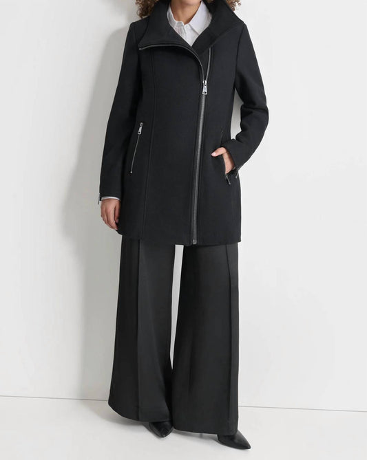 Dkny - Asymmetric Zipper Coat