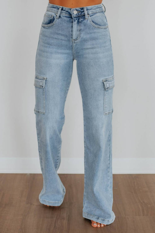 Risen - Cargo Straight Fit Jeans