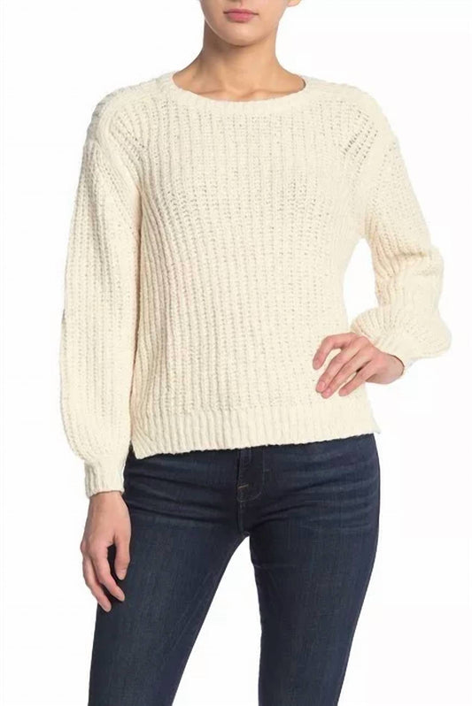 Frame - Cotton Chunky Knit Swing Crew Neck Sweater