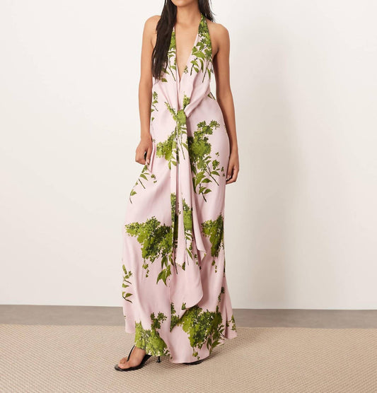 Arrange - Plunge Cowl Neck Maxi Dress
