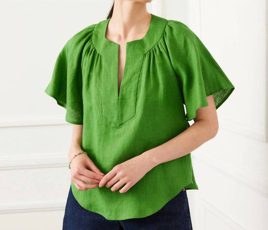 Karen Kane - Linen Flutter Sleeve Top