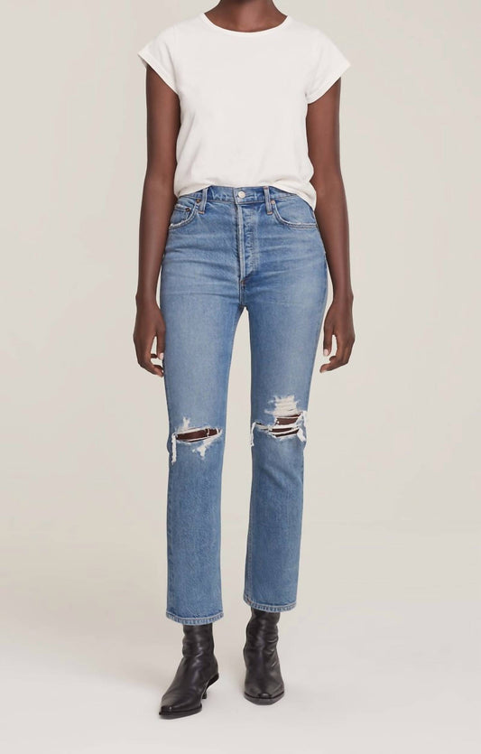 Agolde - RILEY HIGH RISE STRAIGHT CROP