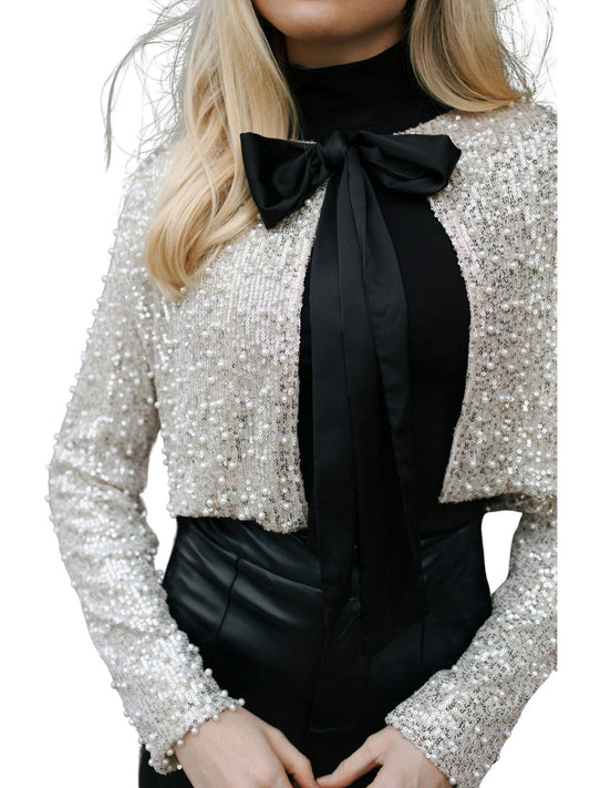 Mable - Pearl/Sequin Cardigan