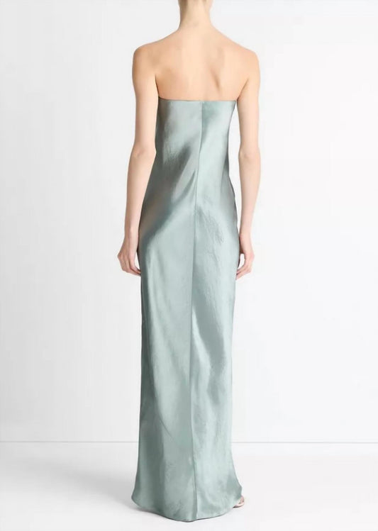 Vince - Satin Strapless Maxi Dress