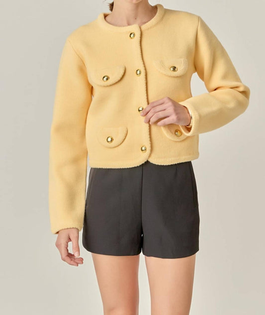 English Factory - Butter Round Hem Cardigan