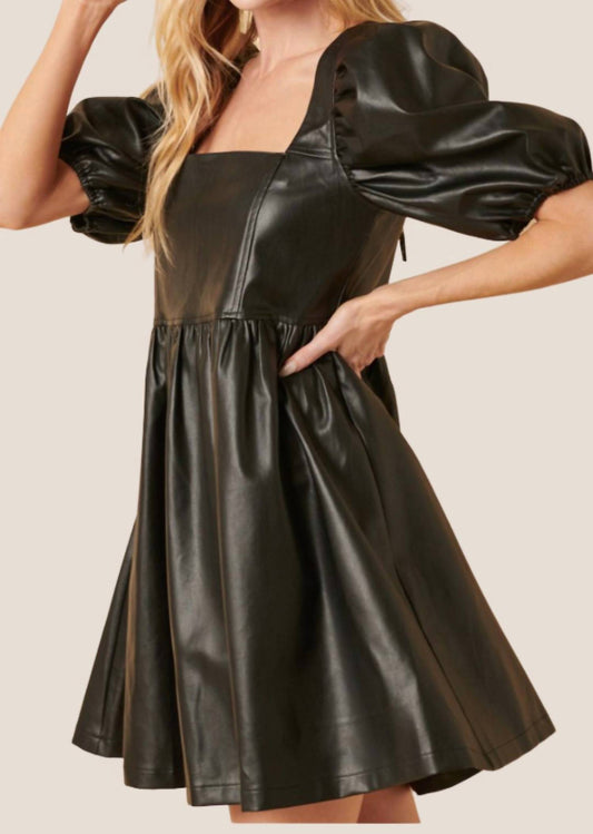Mittoshop - Back In Vegan Leather Dress