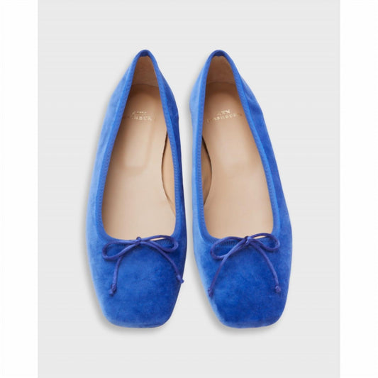 Women's Square Toe Velvet Ballet Shoe