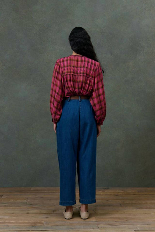 Louise Misha - Plaid Button Down Blouse