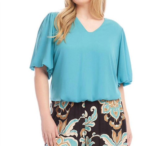 Karen Kane - Puff Sleeve Top - Plus
