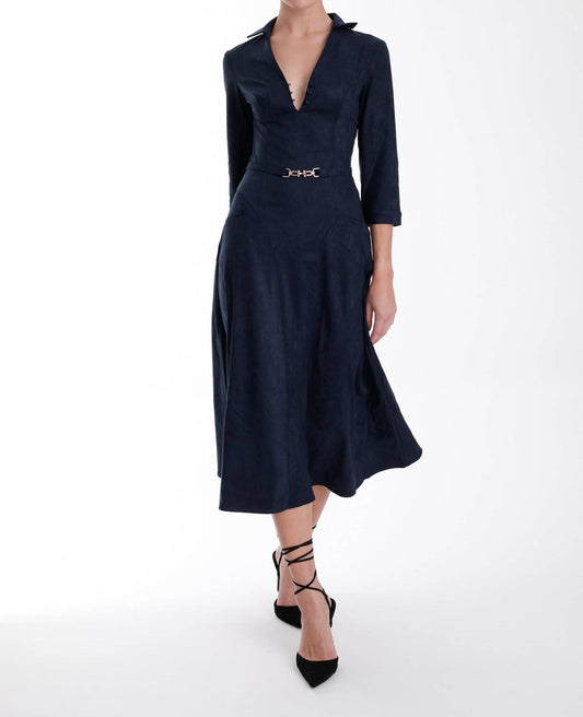 Karina Grimaldi - Victoria Suede Midi Dress