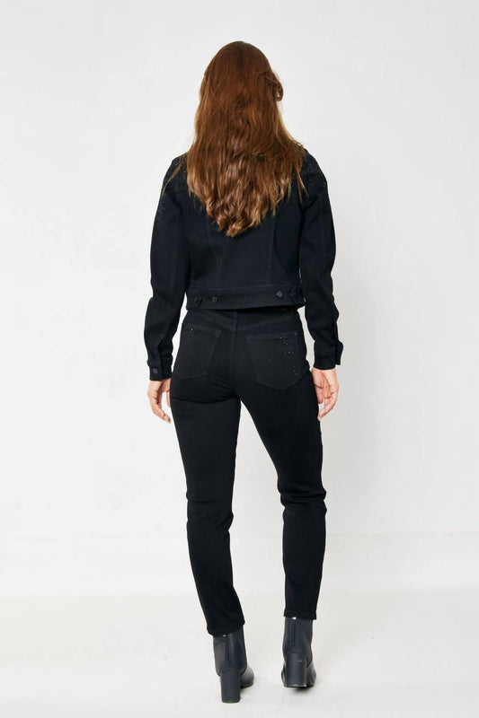 Judy Blue - High Waist Rhinestone Embellishment Slim Jeans