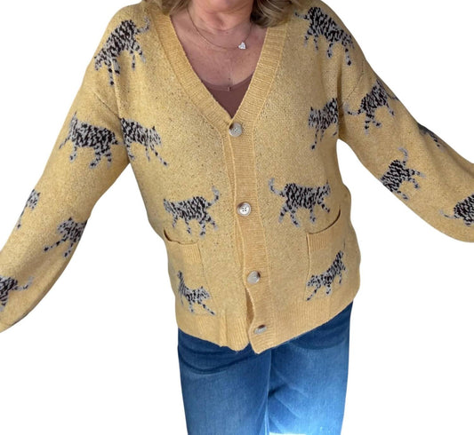 Allie Rose - Tiger Eyes V Neck Sweater