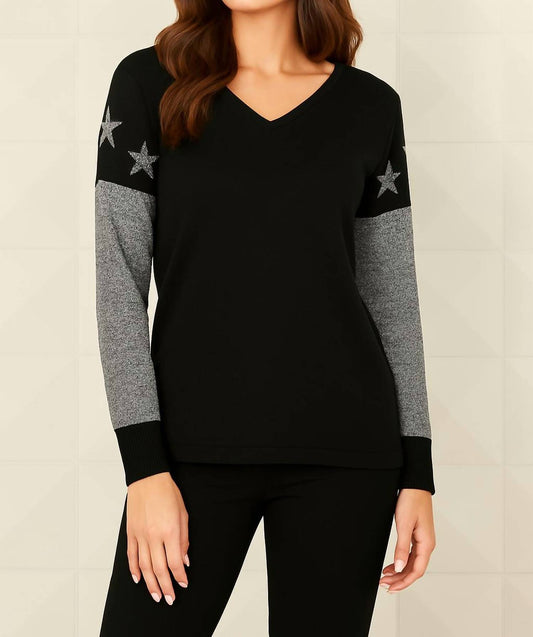 French Kyss - Star Sleeve Sweater