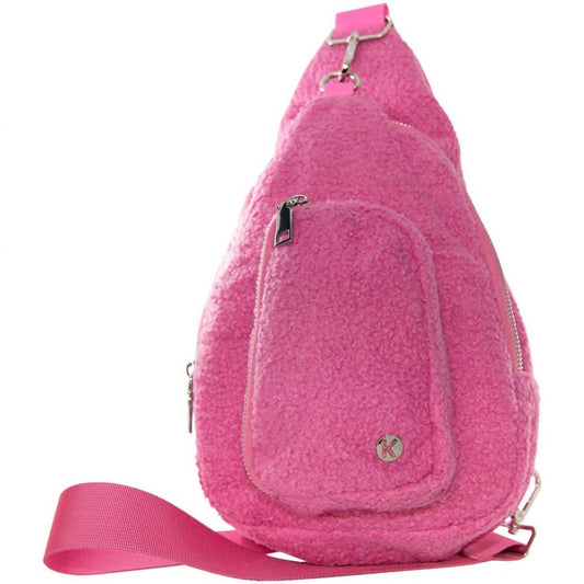 Katydid - Sherpa Crossbody Sling Bag Barbiecore