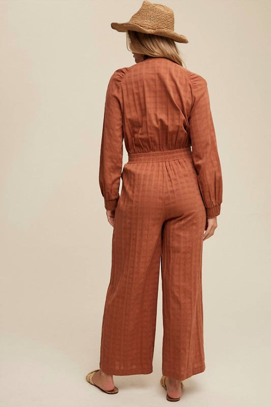 Listicle - Ali Mack Tie Front Jumpsuit