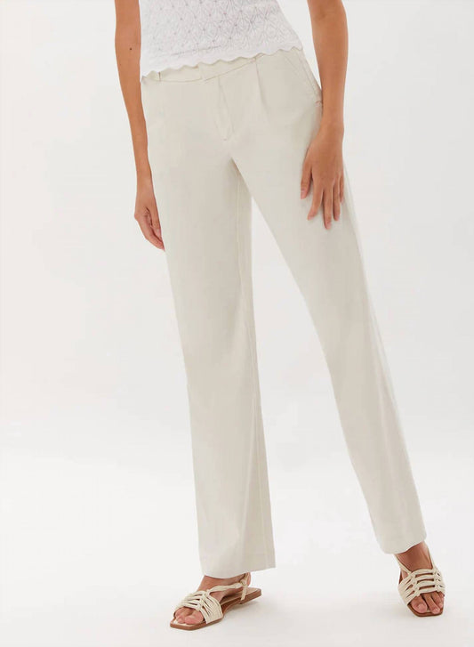 Ecru - Parsons Belted Wide Leg Pant