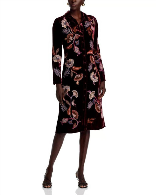 Johnny Was - GINEVA VELVET SHIRT DRESS