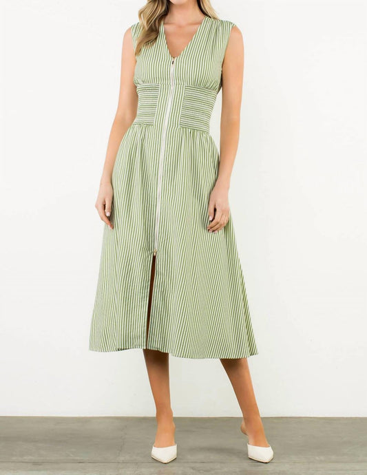 Thml - Eleanor Smocked Waist Zipper Dress