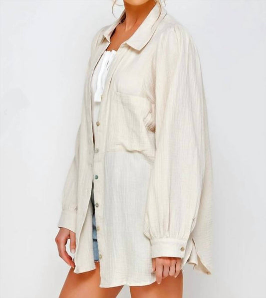 Sweet Generis - Dahlia Gauze Button Up Shirt - Plus