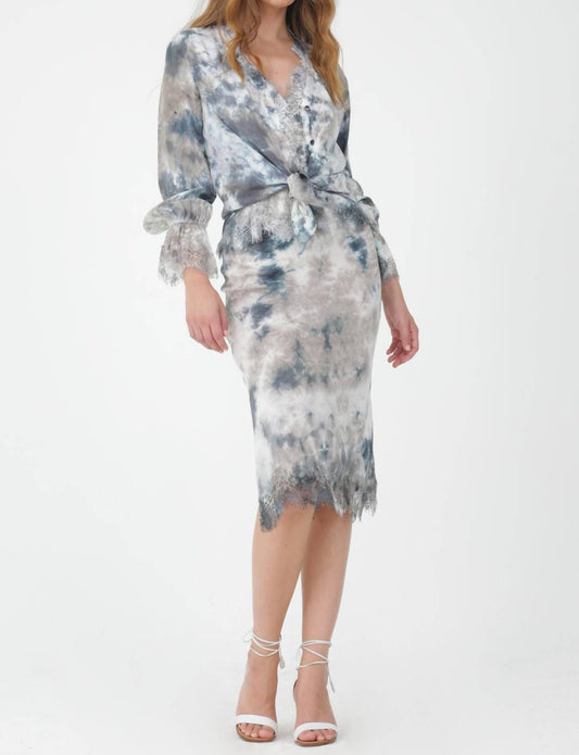 Tie Dye Button Blouse