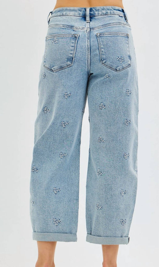 Risen - High Rise Barrel Jean - Plus