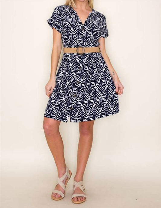 Staccato - Collared Drop Sleeve Button Up Dress