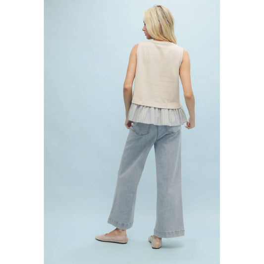 Wishlist - Twofer Striped Hem Tank