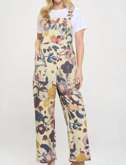 Sm Wardrobe - Botanical Floral Print Overall