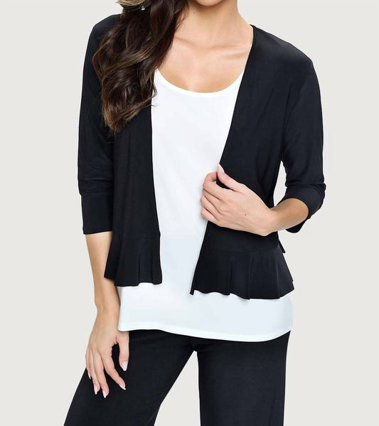 Last Tango - crop jacket with ruffle bottom