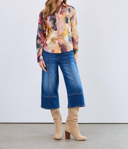 Fdj - Melanie Long Sleeve Split Neck Shirt