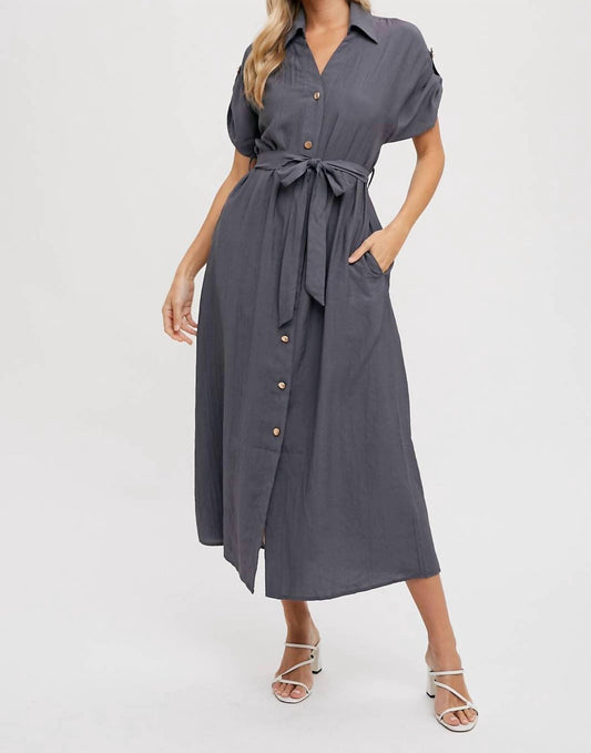 Bluivy - Belted Shirt Dress