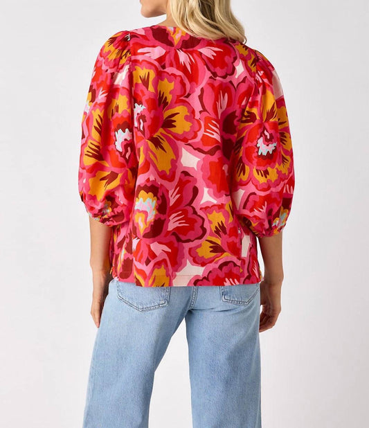 Crosby By Mollie Burch - Lottie Bold Balloon Sleeves Top