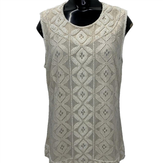 Tory Burch - Women's Beaded Lace Sleeveless Top