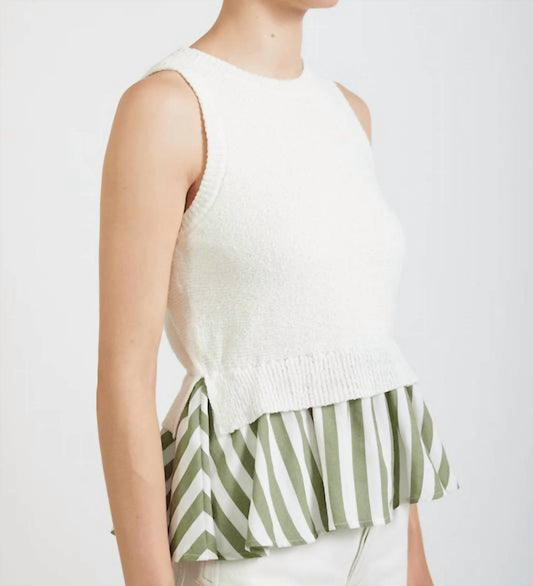 En Saison - Cece Mixed Media Top